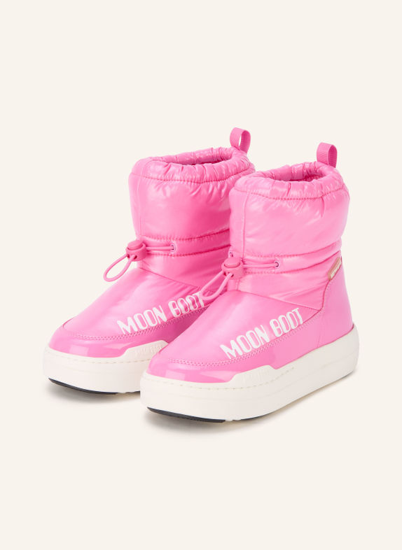MOON BOOT Botki Moon Boots PARK TUBE MOCNORÓŻOWY