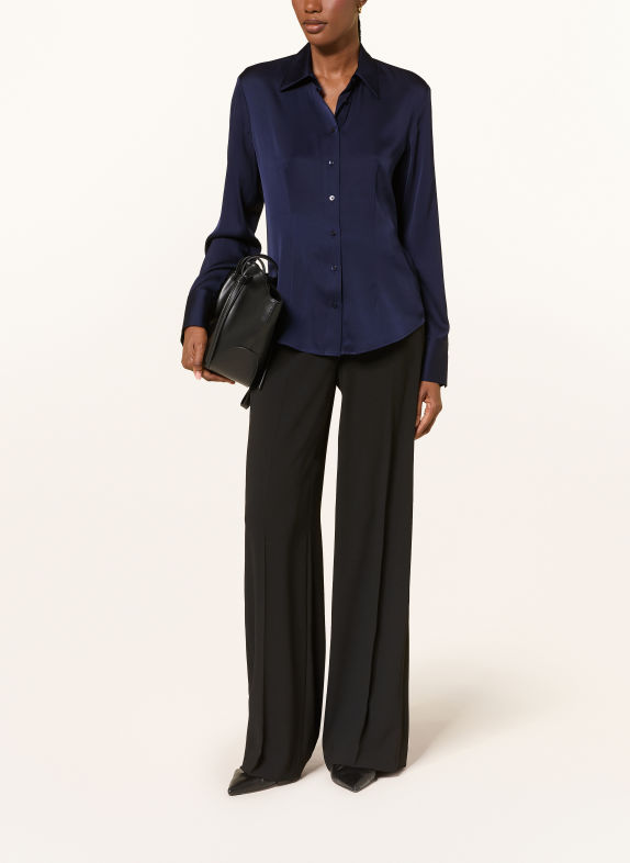 van Laack Overhemdblouse VL-ULIZ-XX met zijde DONKERBLAUW