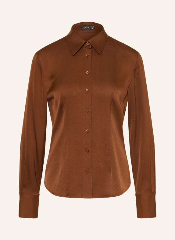 van Laack Overhemdblouse VL-ULIZ-XX met zijde BRUIN