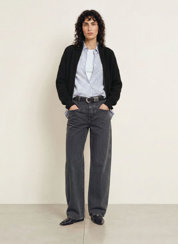 CLOSED Jeansy wide leg TORI-X DGY DARK GREY