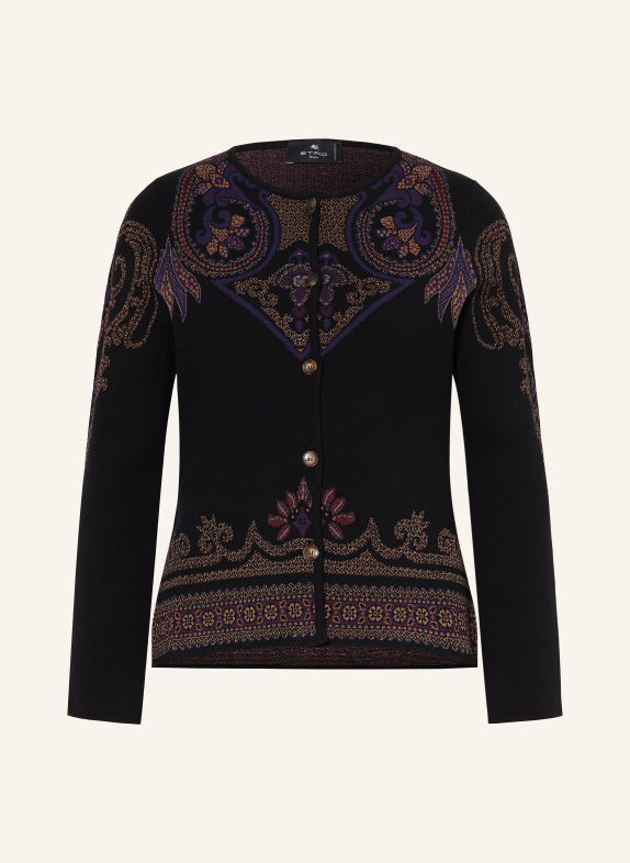 ETRO Strickjacke SCHWARZ / BEIGE / LILA
