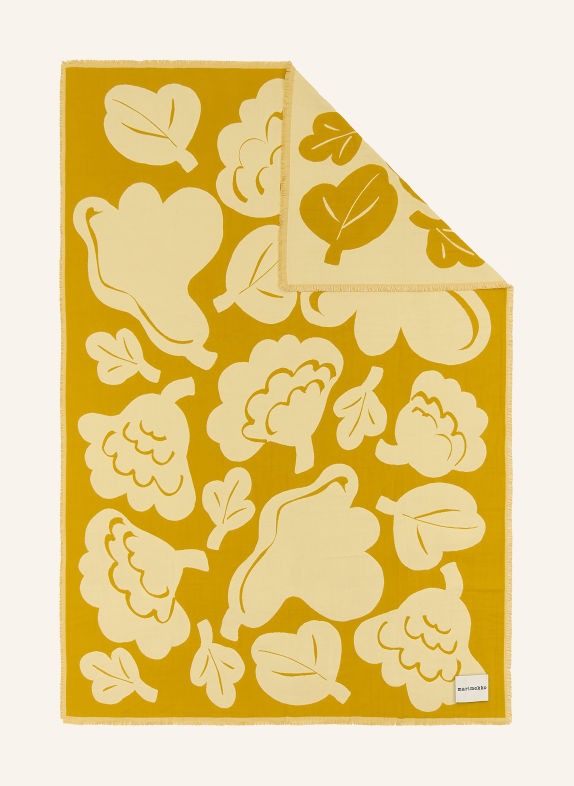 marimekko KUKASTA KUKKAAN Throw blanket DARK YELLOW / LIGHT YELLOW