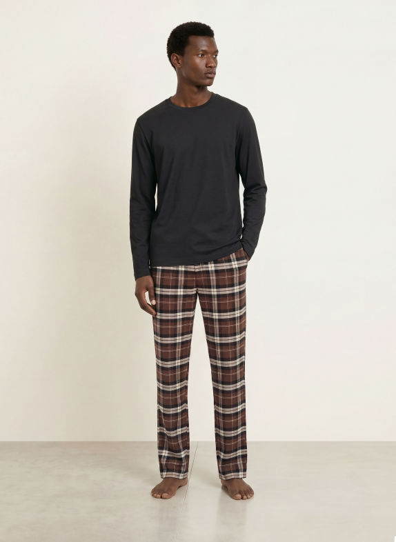 SCHIESSER Pyjamashirt MIX + RELAX ZWART