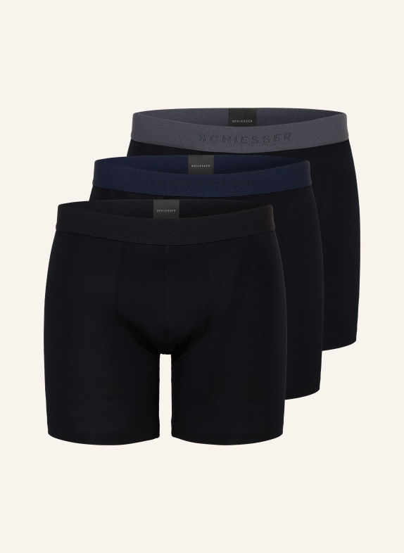 SCHIESSER Set van 3 Boxershorts ZWART