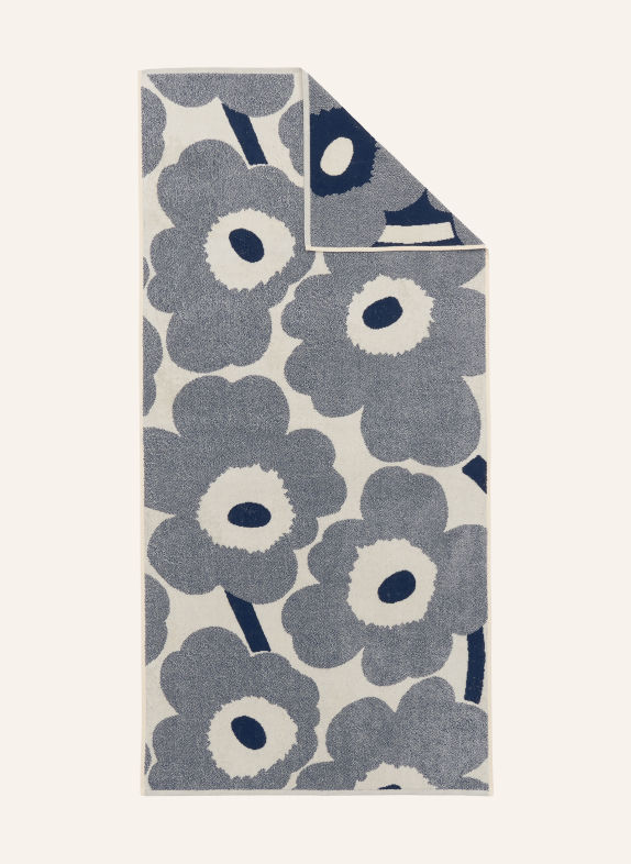 marimekko UNIKKO Bath towel DARK BLUE / ECRU