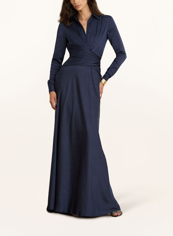 LAUREN RALPH LAUREN Satin evening dress DARK BLUE