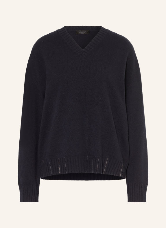 FABIANA FILIPPI Pullover mit Schmucksteinen DUNKELBLAU