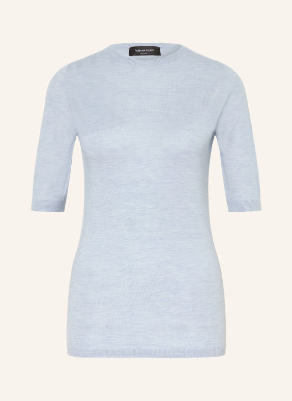 FABIANA FILIPPI Strickshirt mit Cashmere und Seide HELLBLAU