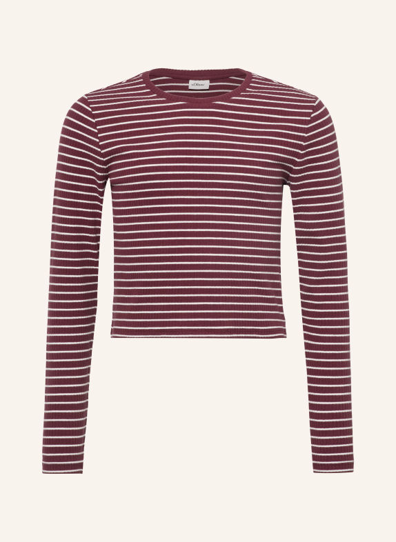 s.Oliver RED Longsleeve DONKERROOD / WIT