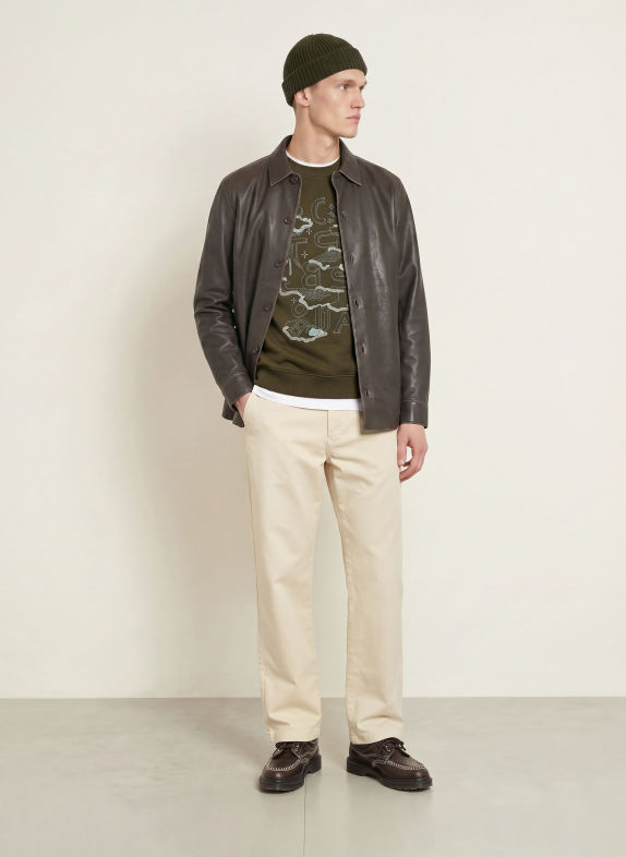 SCOTCH & SODA Hanorac VERDE ÎNCHIS / ECRU / PETROL