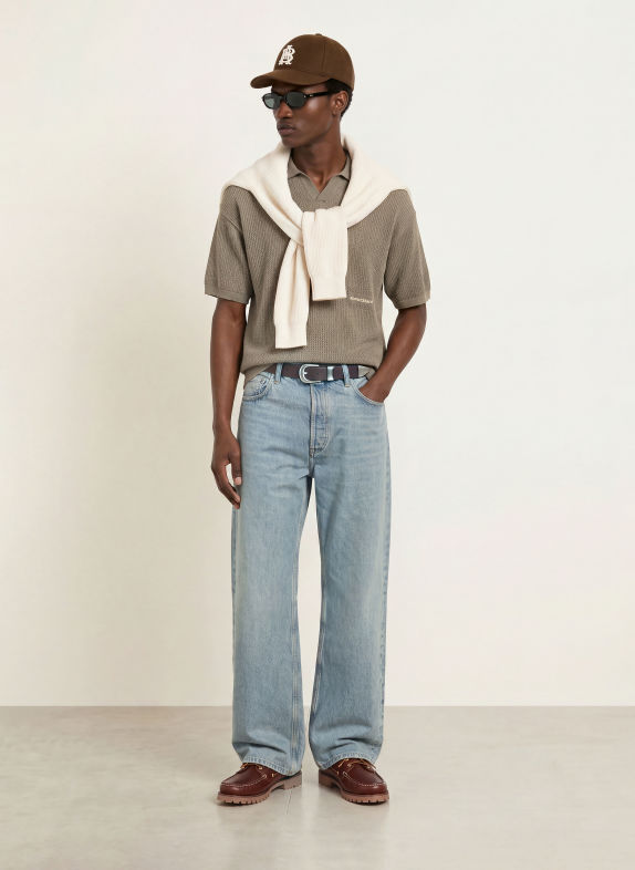 about:blank Knit polo shirt KHAKI