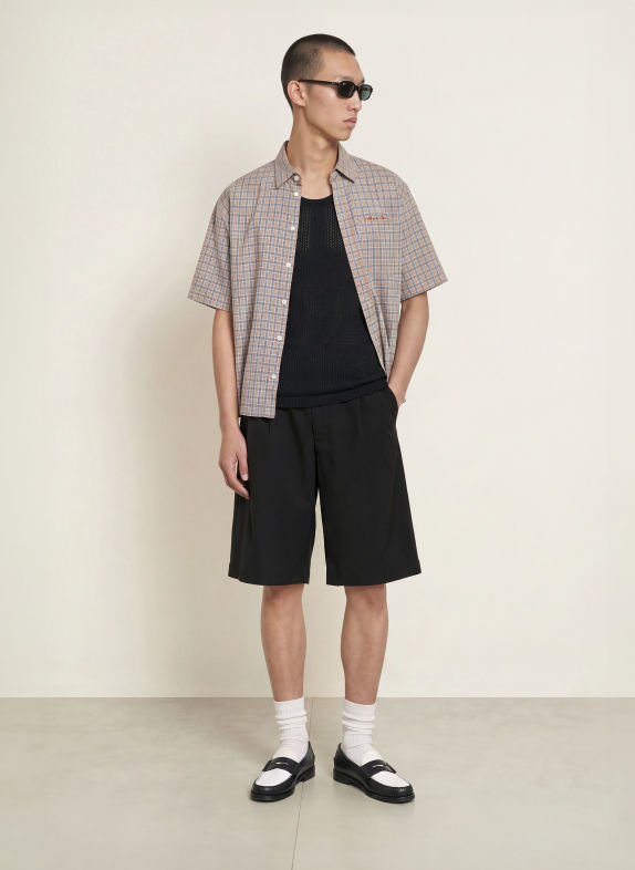 about:blank Haut en maille NOIR