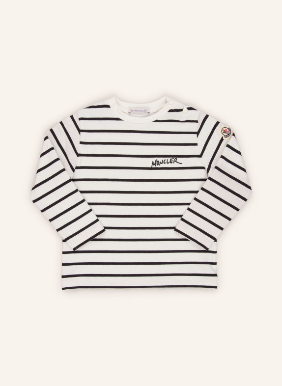 MONCLER enfant Tricouri cu mânecă lungă ALB / NEGRU