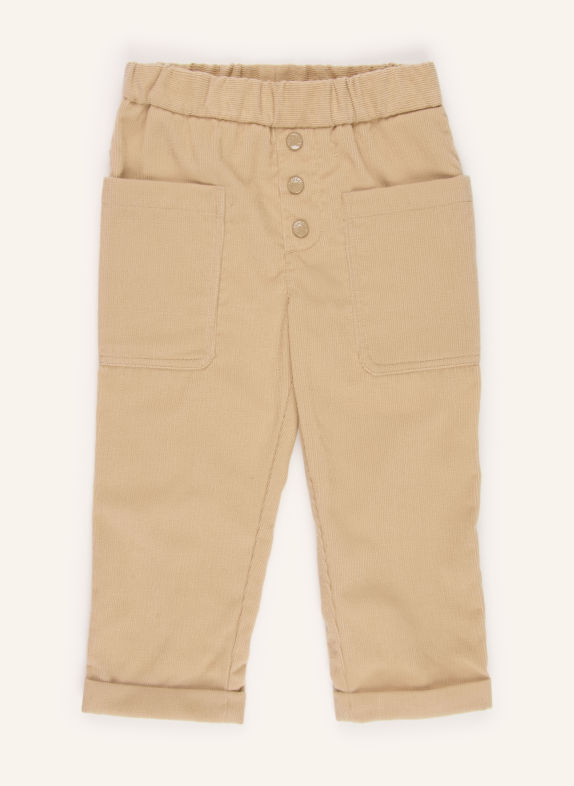 MONCLER enfant Pantaloni din velur MARO DESCHIS