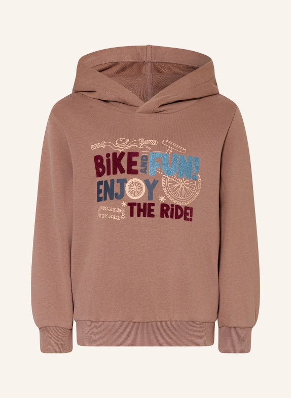 s.Oliver RED Hoodie BRUIN / LICHTBRUIN / DONKERROOD