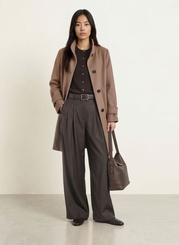 FUCHS SCHMITT JACKSONVILLE Wool coat TAUPE
