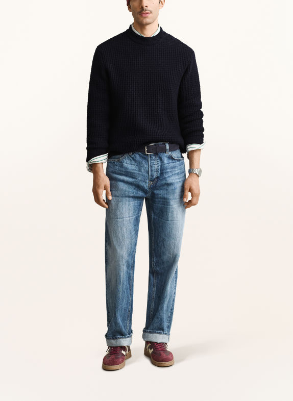 GANT Sweter GRANATOWY