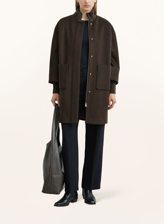 comma Coat DARK BROWN
