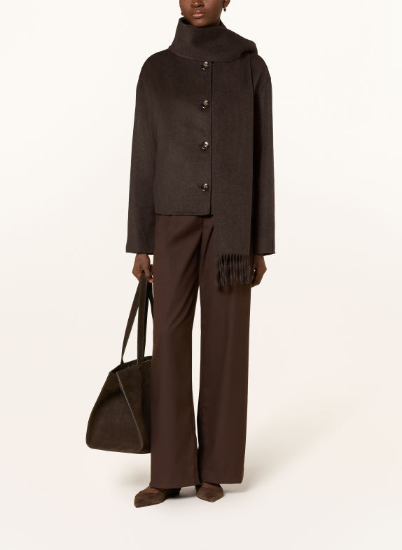 comma blazer DARK BROWN