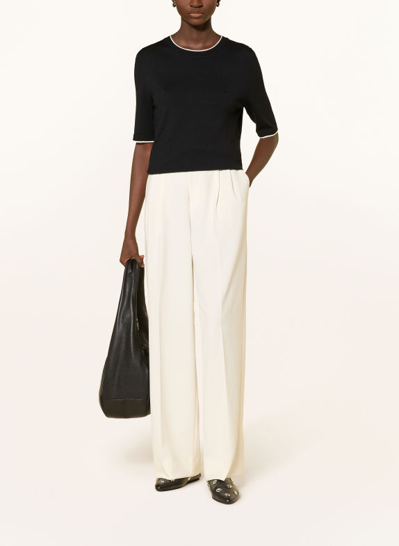 s.Oliver BLACK LABEL Haut en maille NOIR / BLANC