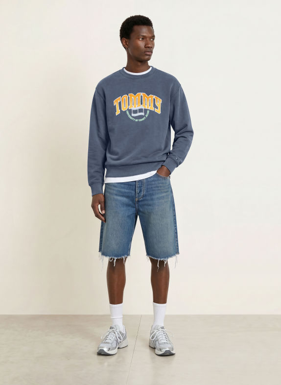 TOMMY JEANS Sweatshirt MØRKEBLÅ / GUL / GRØN