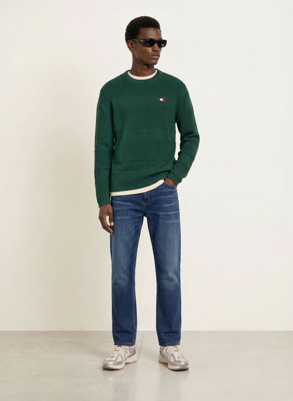 TOMMY JEANS Pullover DUNKELGRÜN