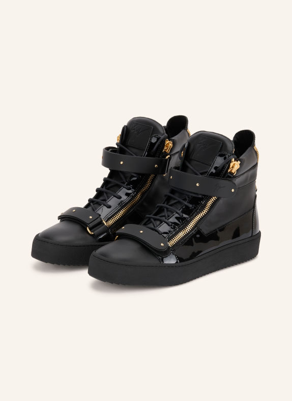 GIUSEPPE ZANOTTI DESIGN Hoge sneakers ZWART / GOUD