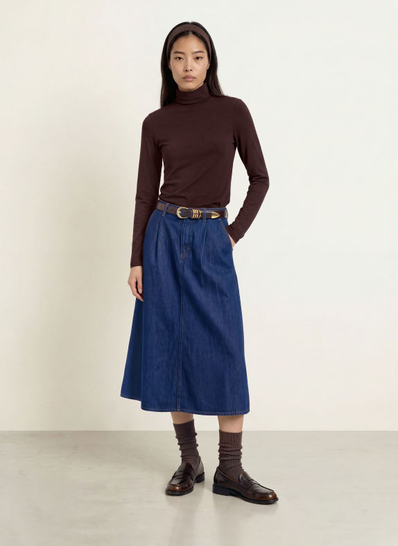 Marc O'Polo DENIM Rollkragenshirt DUNKELBRAUN