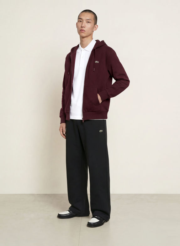 LACOSTE Sweatvest DONKERROOD