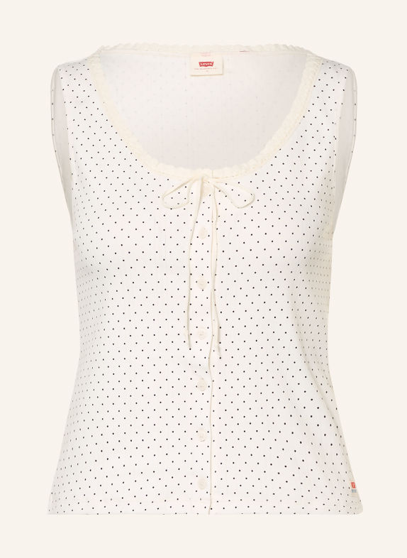 Levi's® Top DRY GOODS POINTELLE met kant WIT / ZWART