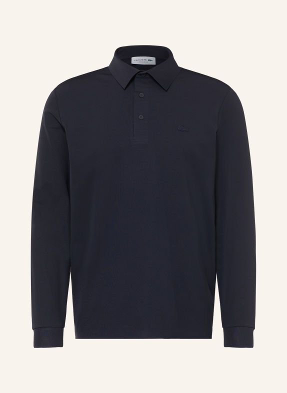 LACOSTE Žerzejová polokošile TMAVĚ MODRÁ