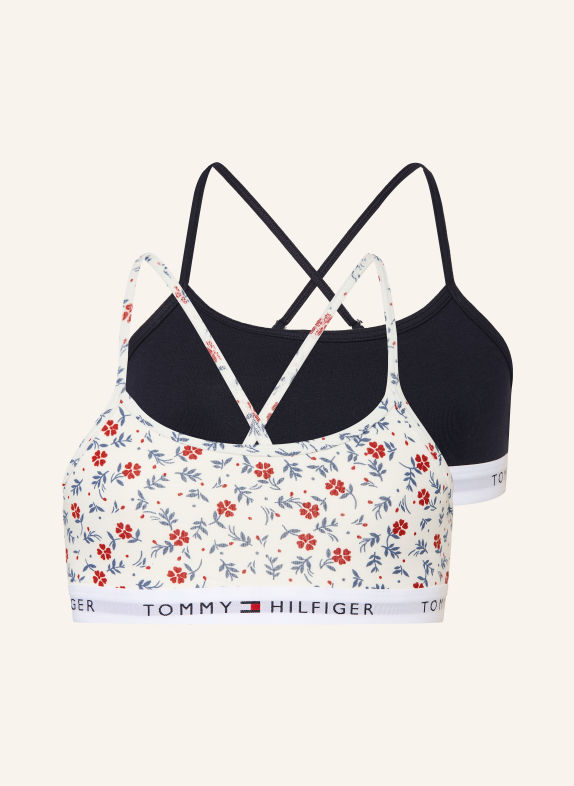 TOMMY HILFIGER 2er-Pack Bustiers DUNKELBLAU / DUNKELROT / WEISS