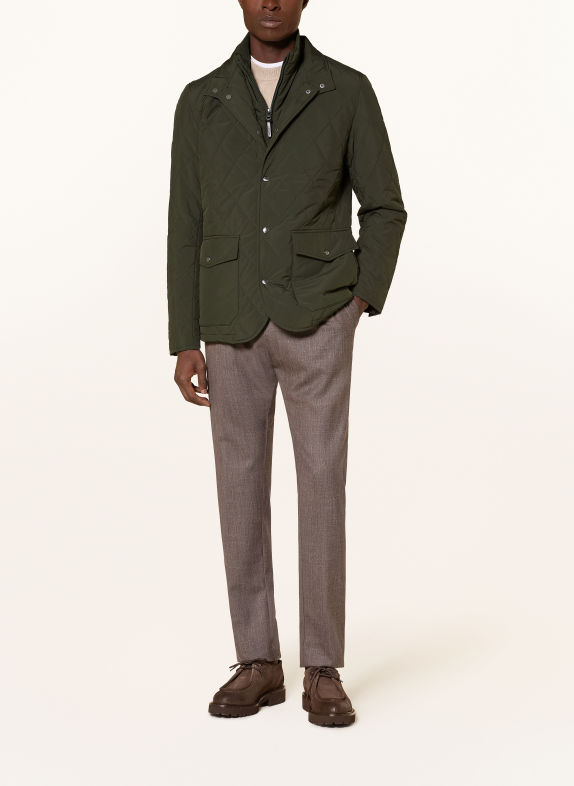 HACKETT LONDON Gewatteerde jas PADDOCK KAKI