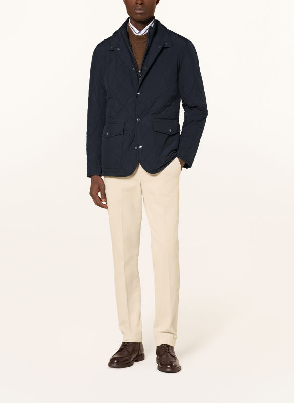 HACKETT LONDON Gewatteerde jas PADDOCK DONKERBLAUW