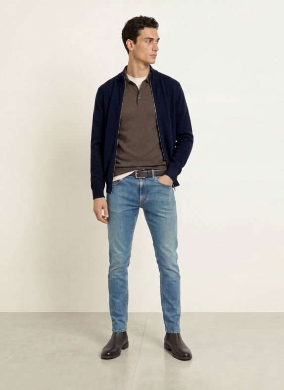 HACKETT LONDON Vest MILANO DONKERBLAUW