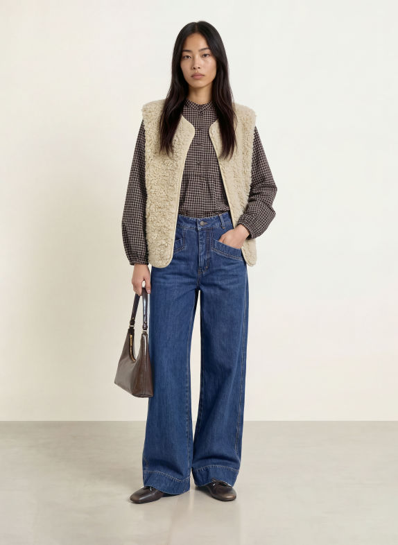 lollys laundry VADALL Teddy Fur Vest CREAM