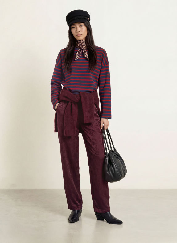 lollys laundry Longsleeve DEMILL DUNKELROT / DUNKELBLAU