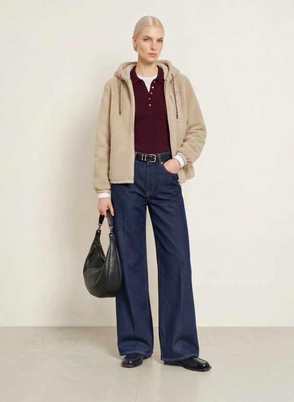 TOMMY HILFIGER Teddyfell-Jacke BEIGE