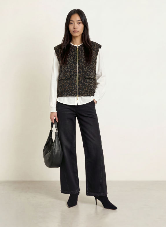 MOS MOSH Weste MMELISE BEIGE / SCHWARZ