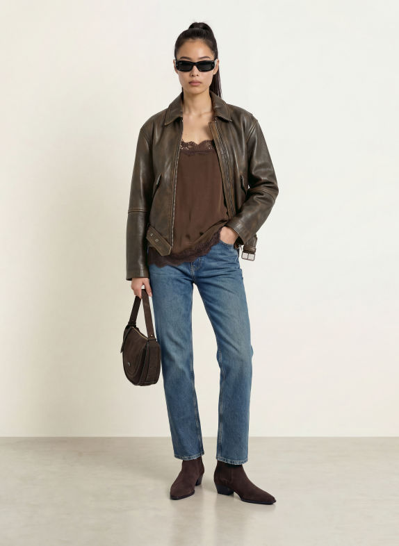 MOS MOSH Jeansy straight MMDIVONA 403 VINTAGE BLUE