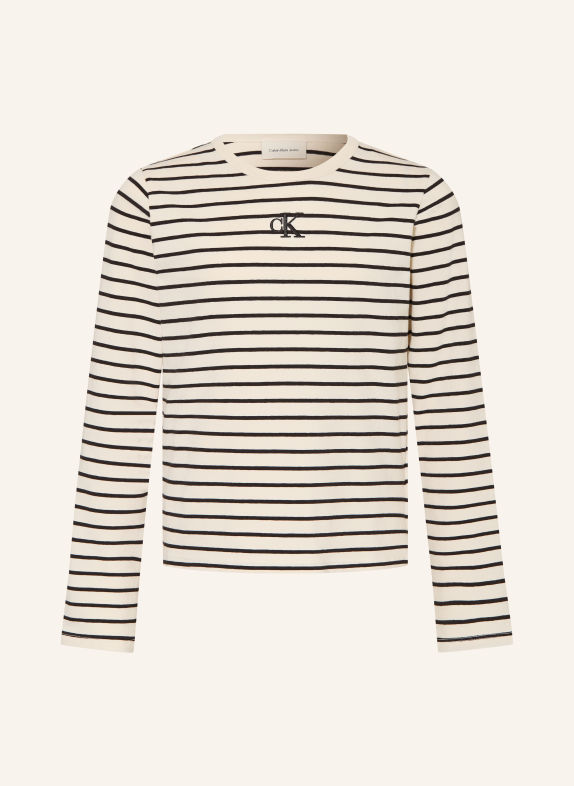 Calvin Klein Long-sleeve shirt ECRU / BLACK