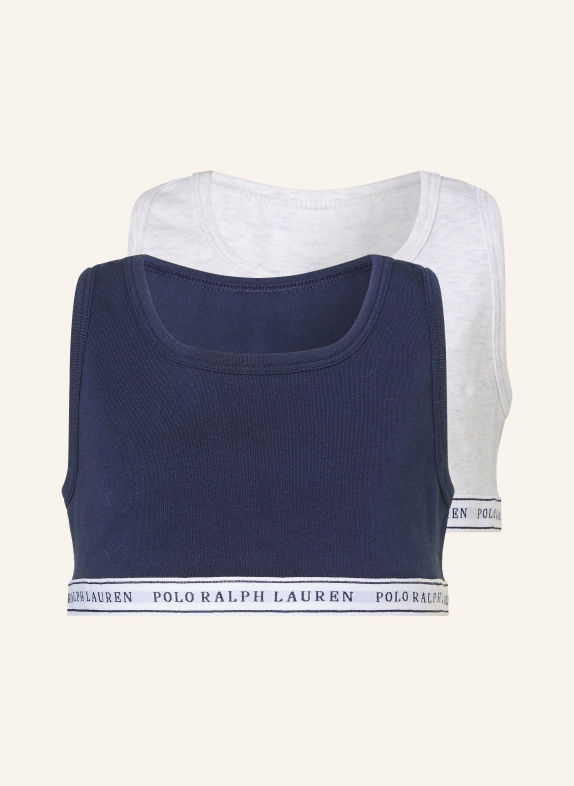 POLO RALPH LAUREN Set van 2 Bustiers DONKERBLAUW / LICHTGRIJS / WIT