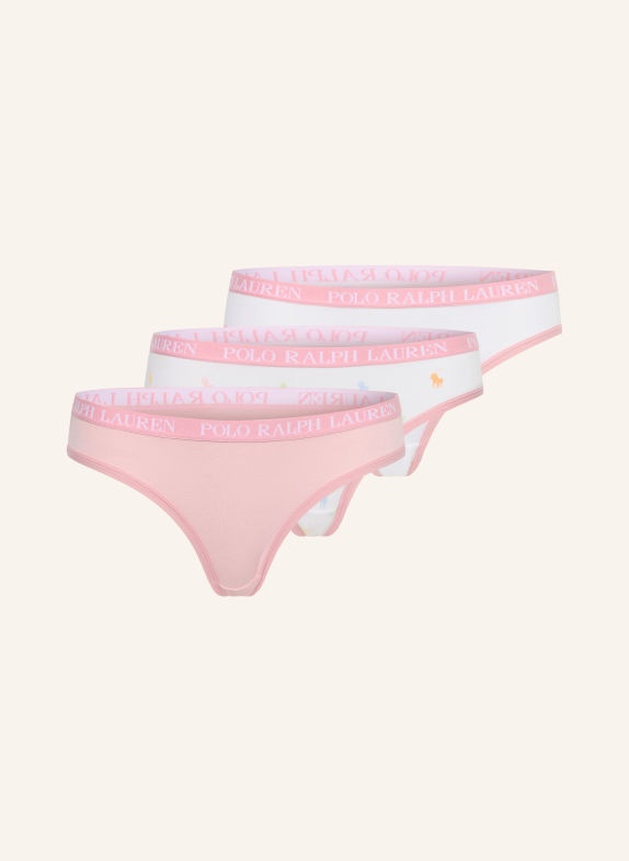 POLO RALPH LAUREN 3-pak trusser ROSA / LYSEBLÅ / HVID