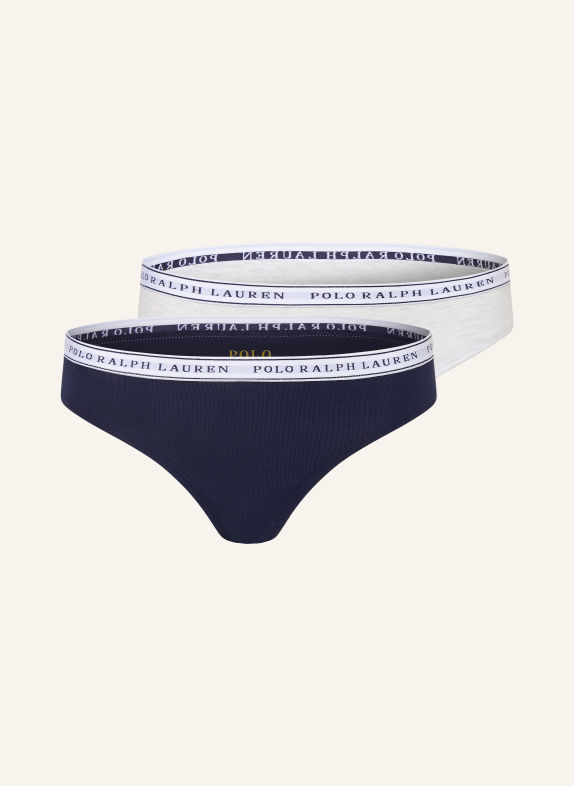 POLO RALPH LAUREN 2-Pack Slips DARK BLUE / LIGHT GRAY
