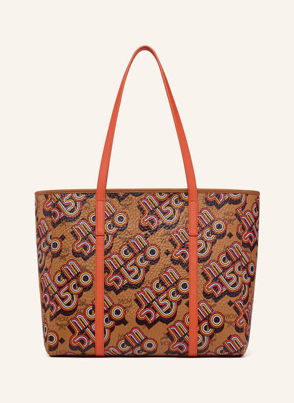 MCM Shopper TONI VISETOS MEDIUM COGNAC / ORANGE / DUNKELGELB