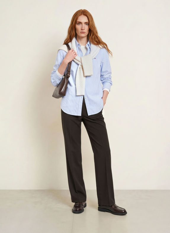 TOMMY HILFIGER Marlene-broek MARRON FONCÉ