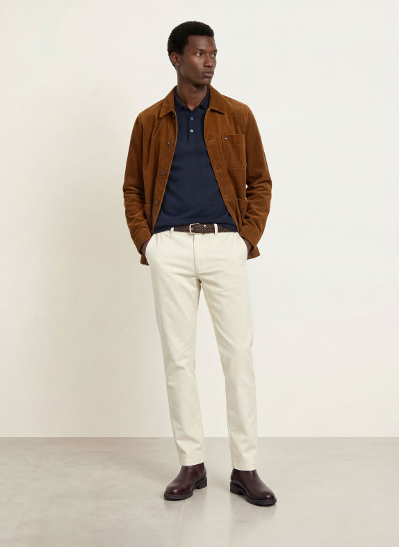 TOMMY HILFIGER Cord-Overjacket COGNAC