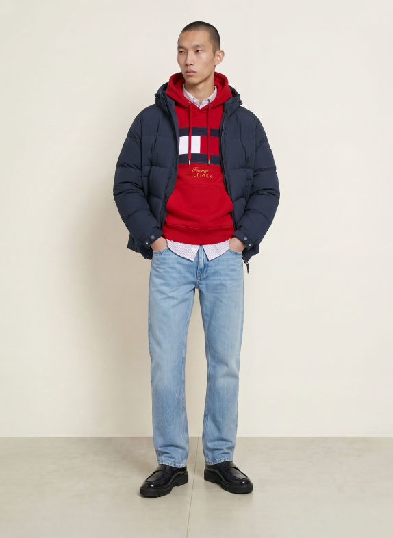 TOMMY HILFIGER Donsjas DONKERBLAUW