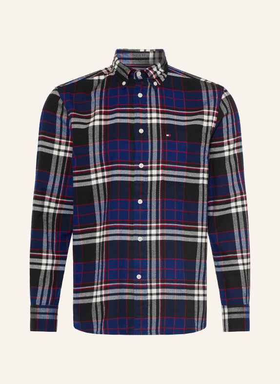 TOMMY HILFIGER Flanellhemd Regular Fit BLAU / DUNKELROT / WEISS