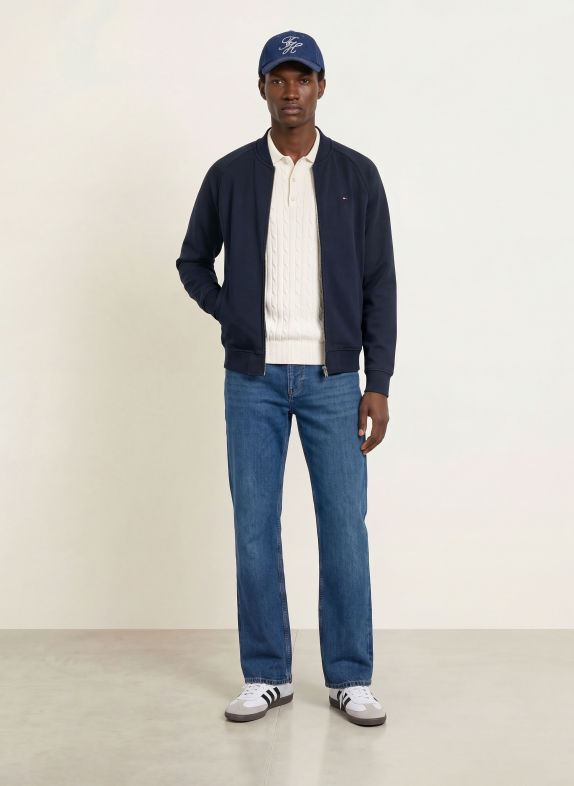 TOMMY HILFIGER Sweatblouson DUNKELBLAU